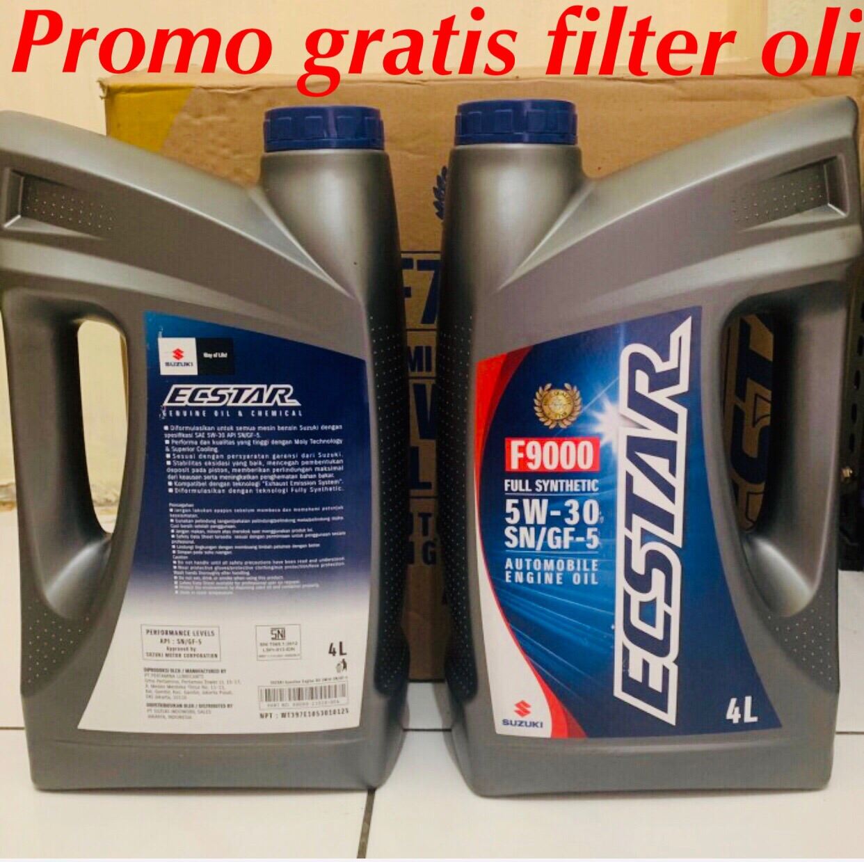 Oli Suzuki Ecstar F9000 5W 30 4Liter Promo Gratis Filter Oli Lazada