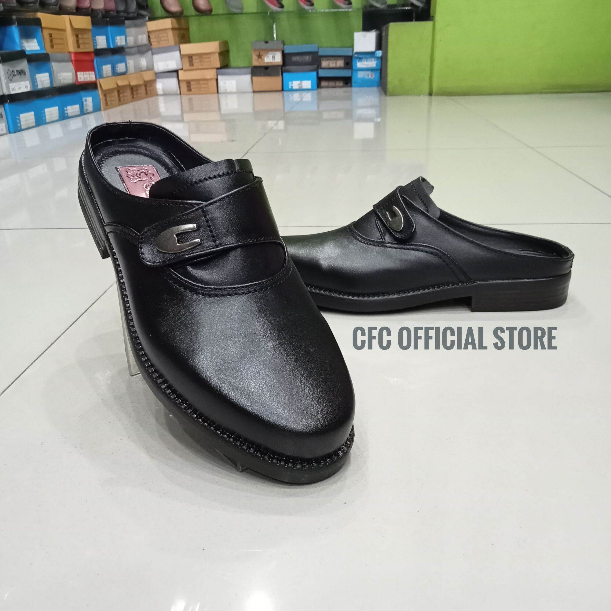 Sendal Sepatu Selop Pria Kulit Premium Bustong Exlusive Cowok