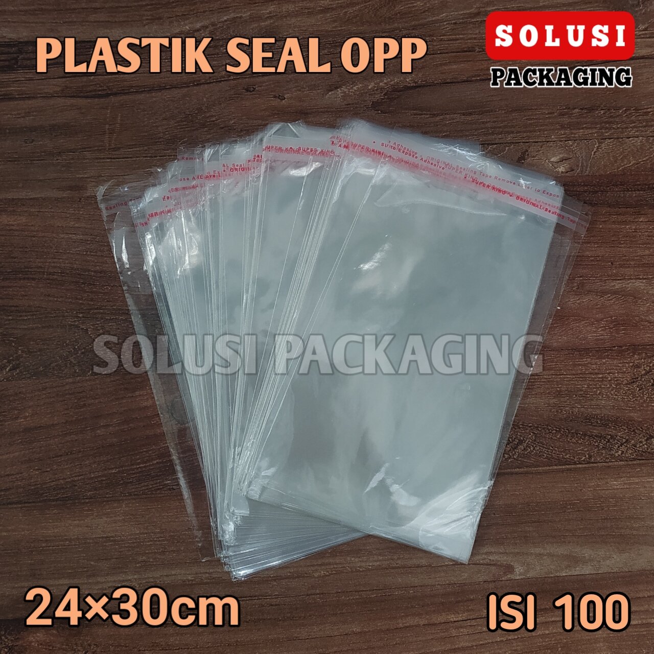 KANTONG 24x30 Cm Platik Opp Lem Perekat Kemasan Souvenir Kue Plastik