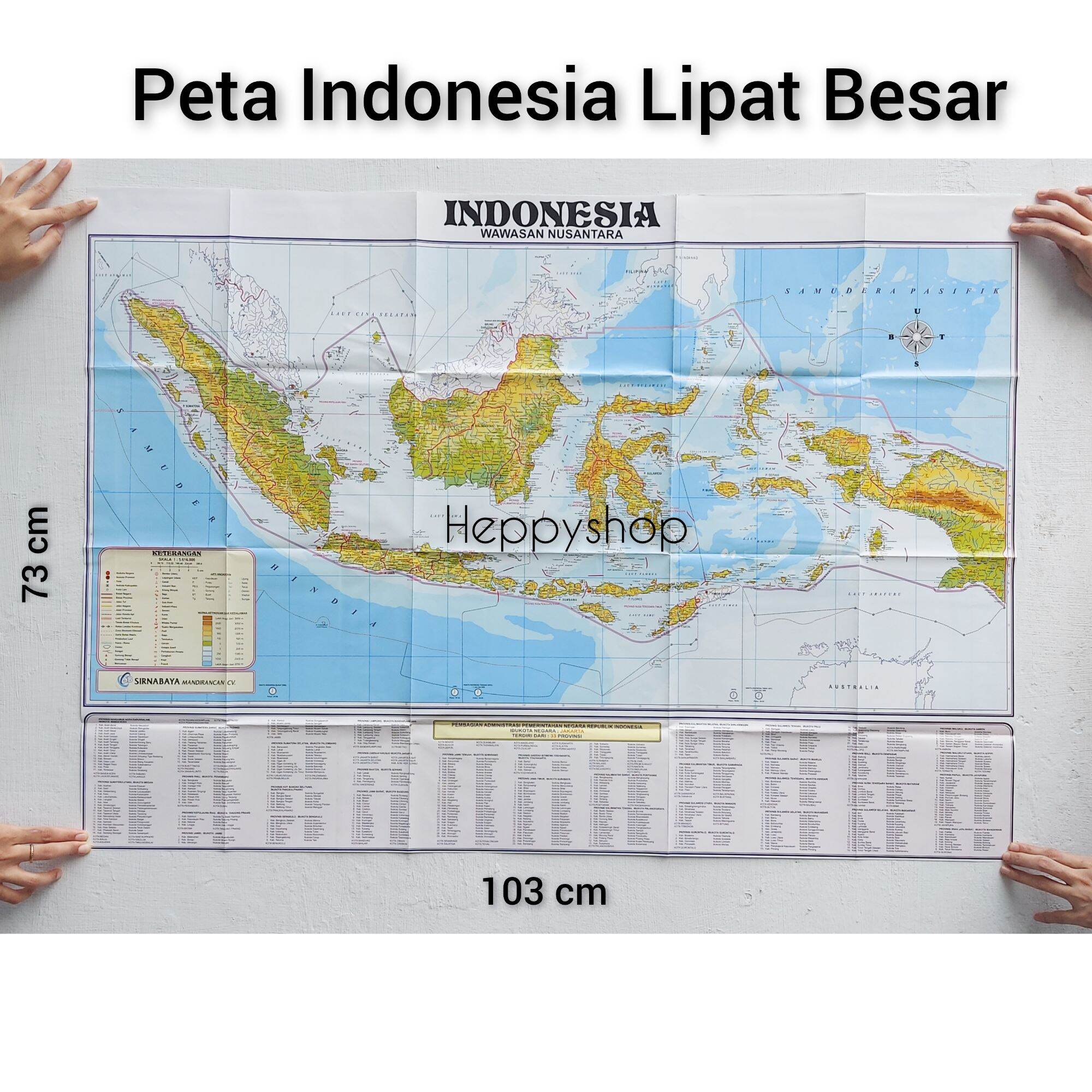 Peta Indonesia Lipat Besar Lazada Indonesia