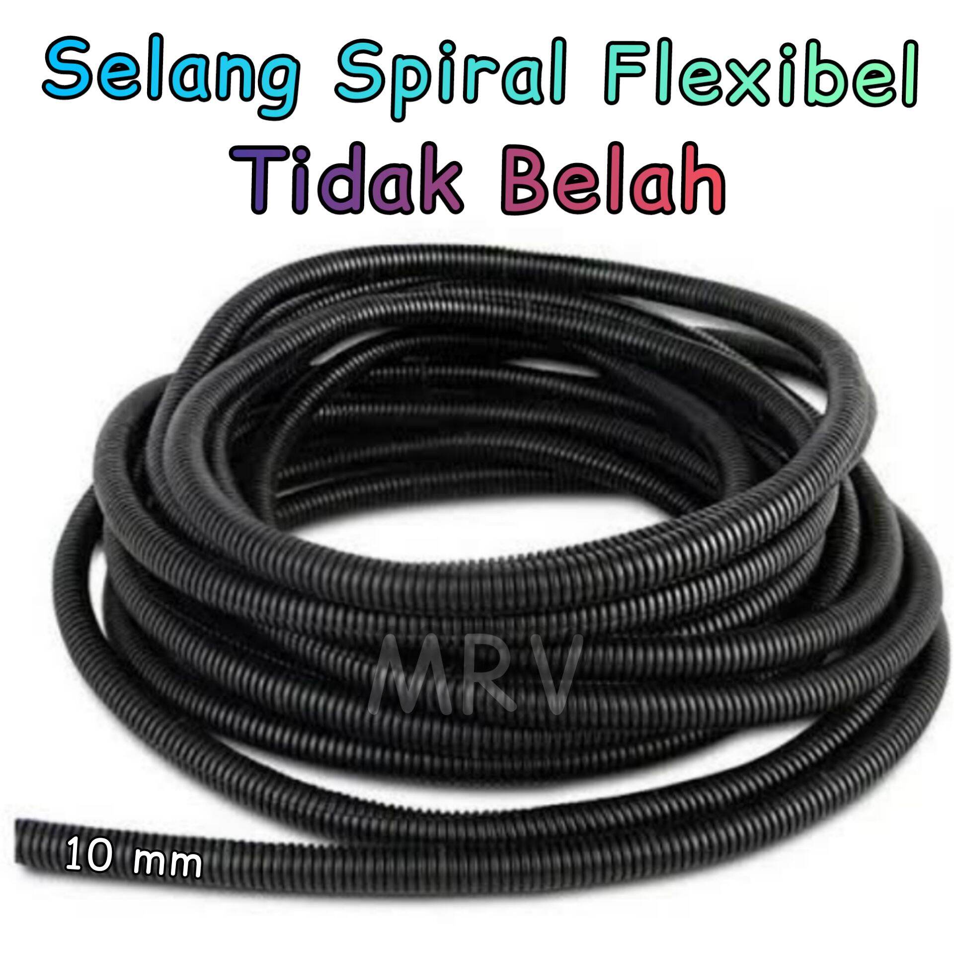 Mm Selang Spiral Flexibel Polos Kabel Mobil Motor Listrik Conduit