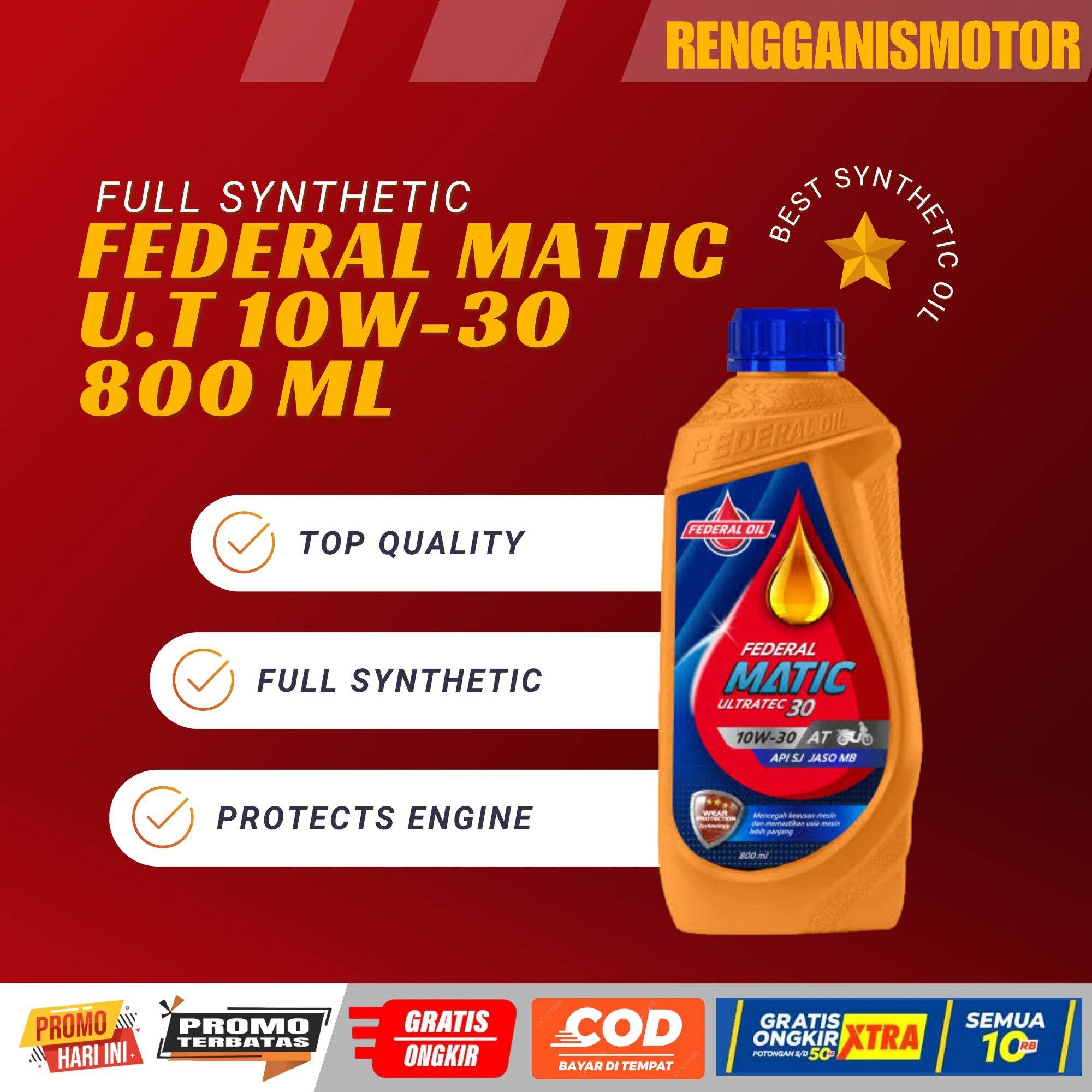 Federal Ultratec Matic 10W 30 API SJ 800ML Lazada Indonesia