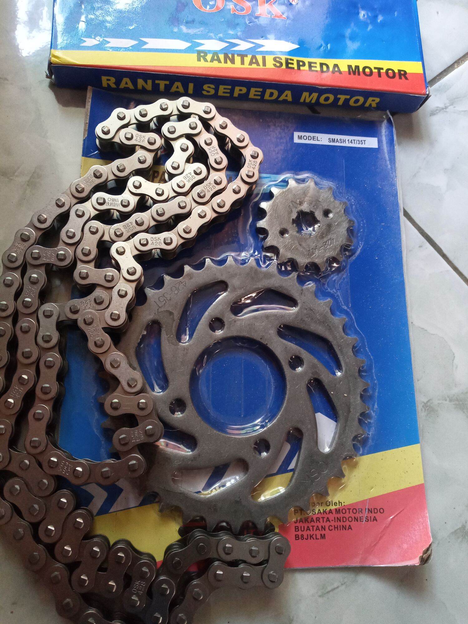 Gearset Rante Gir Set Paket Rantai Suzuki Smash R New T