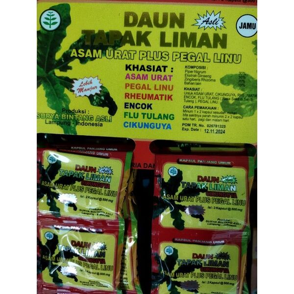 Obat Asam Urat Jamu Daun Tapak Liman Pak Pcs Lazada Indonesia