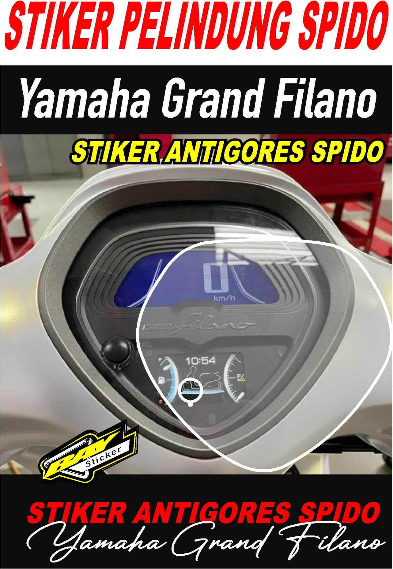 Stiker Spido Yamaha Grand Filano Antigores Stiker Spido Filano