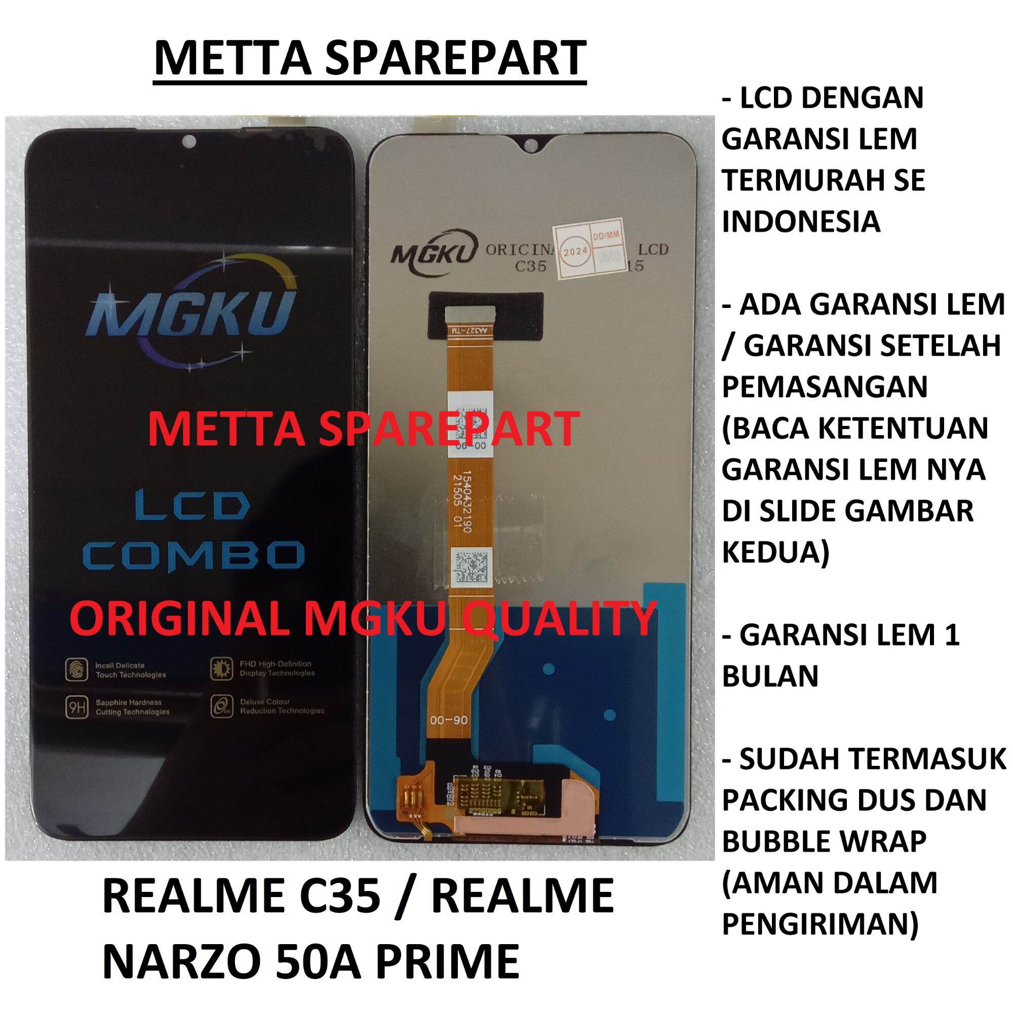 Original MGKU Quality Ada Garansi Lem LCD Touchscreen Realme C35