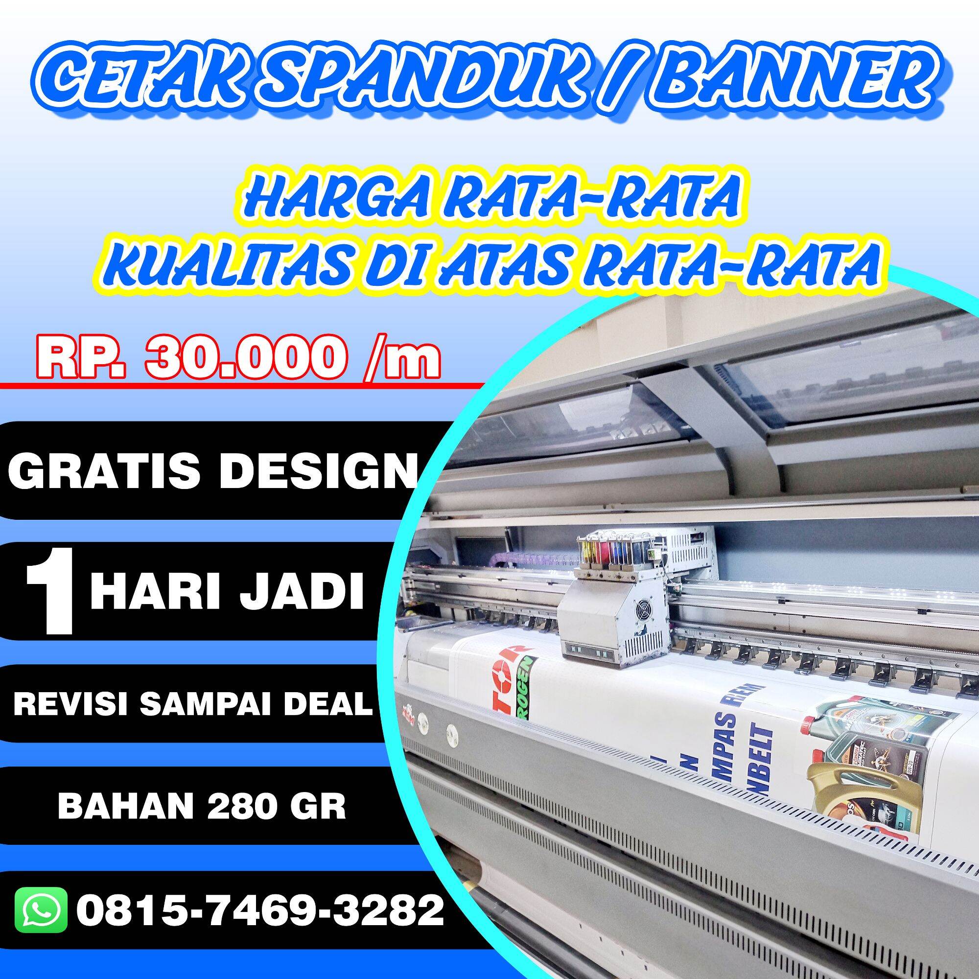 Cetak Spanduk Cetak Banner 1 Hari Jadi Free Ongkir Free Design