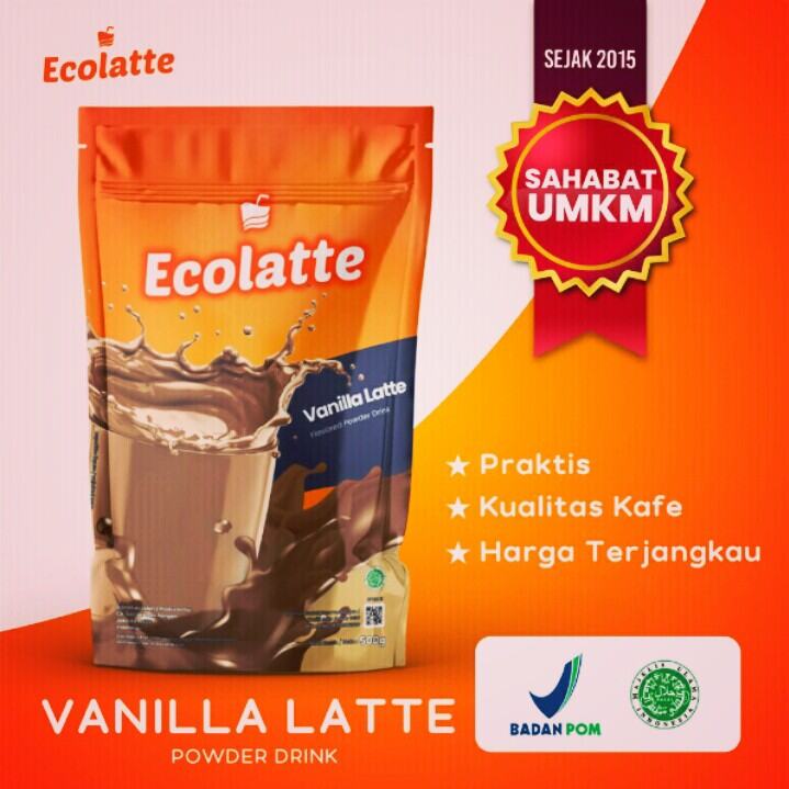 Bubuk Minuman Instant Ecolatte Rasa Vanilla Latte 500 Gram Lazada