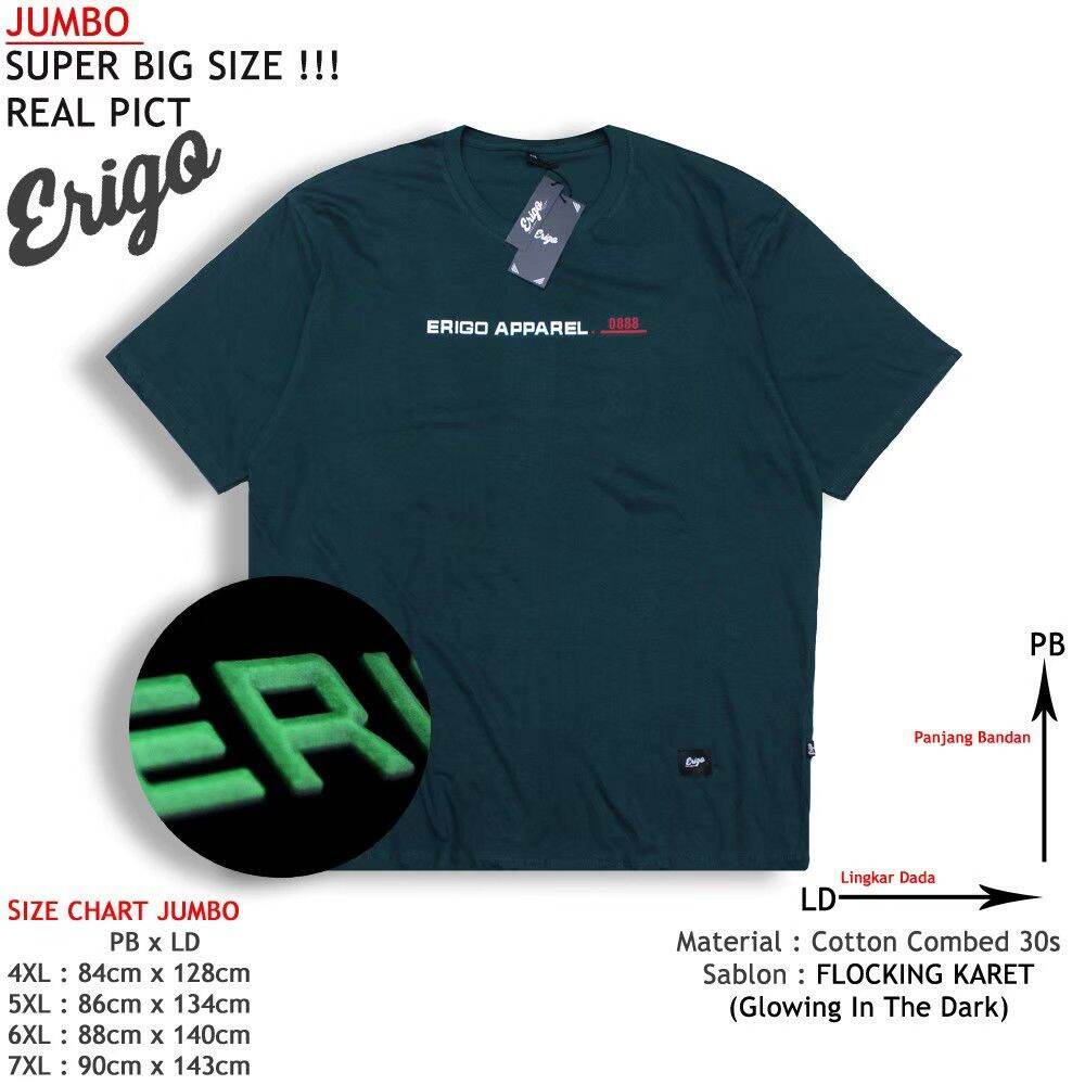 Kaos Distro Pria Erigo Ukuran Super Jumbo Terbaru Baju Erigo Big Size