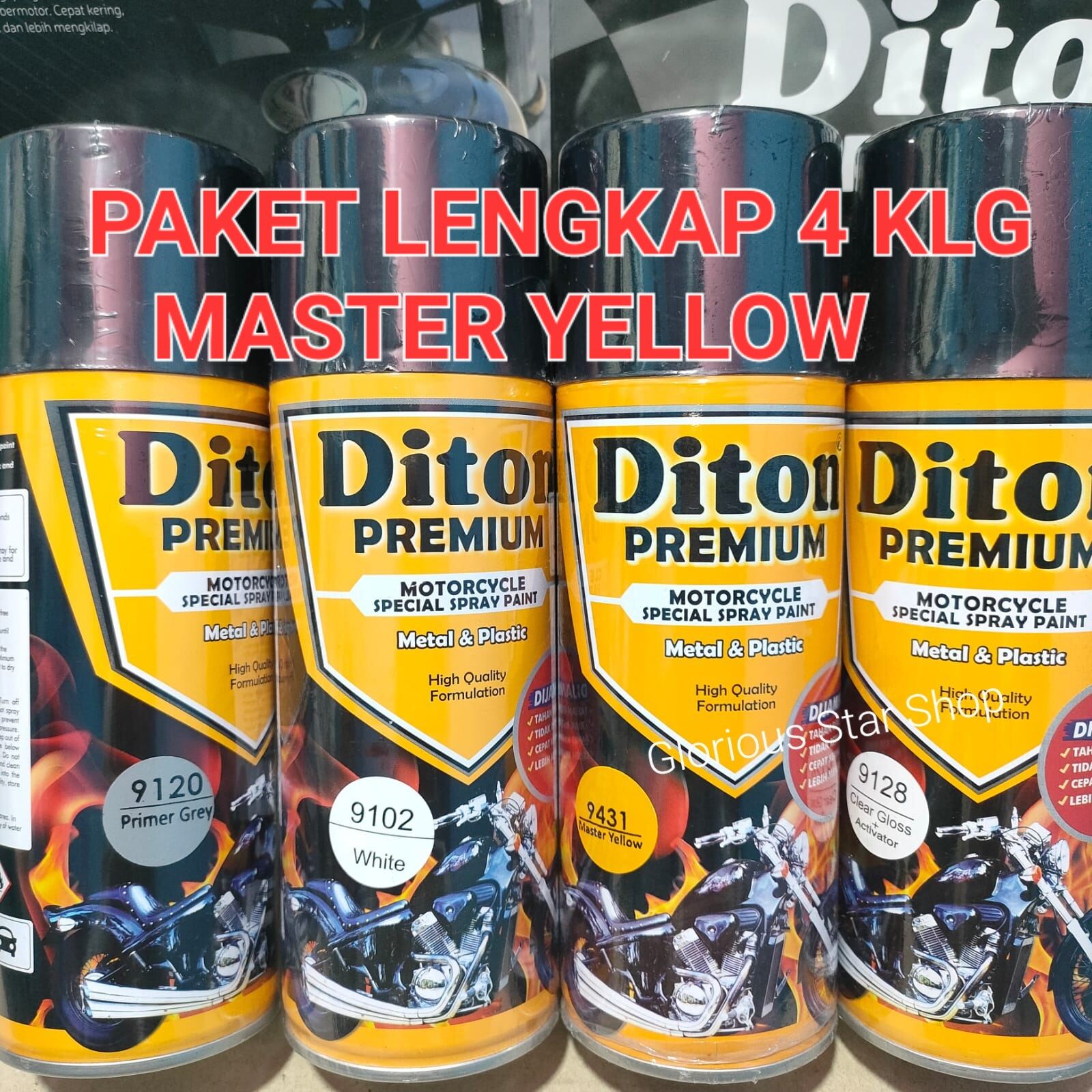 Pilok Cat Diton Premium Master Yellow White Clear