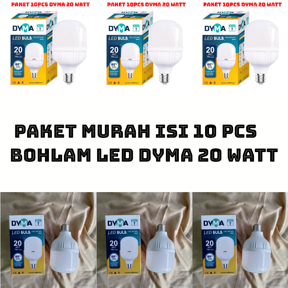 BOHLAM LAMPU LED LISTRIK DYMA 20 WATT ISI 10PCS 20 WATT BODY BESAR NEON