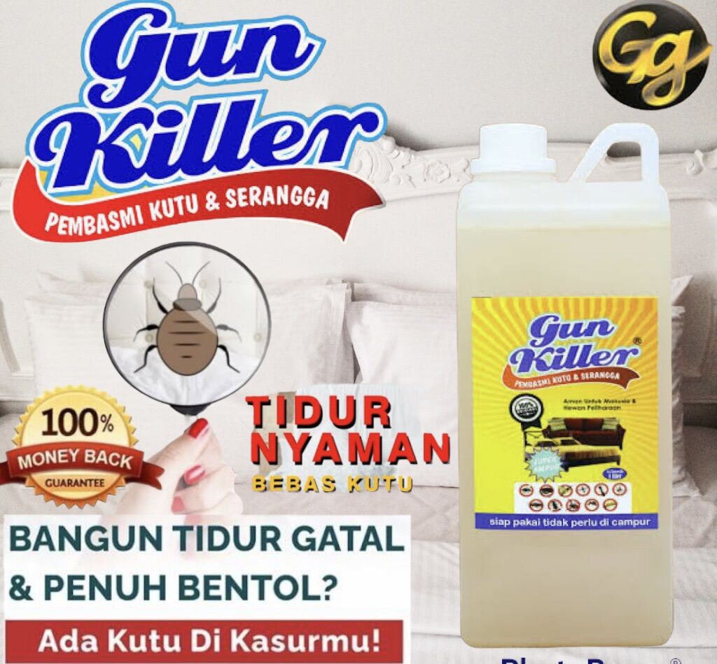 Gun Killer Kutu Kasur Liter Cairan Paling Ampuh Membasmi Kutu Busuk