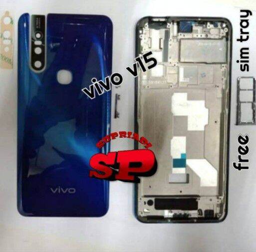 Casing Cassing Housing Kesing Fullset Vivo V15 Original Free Sim Tray