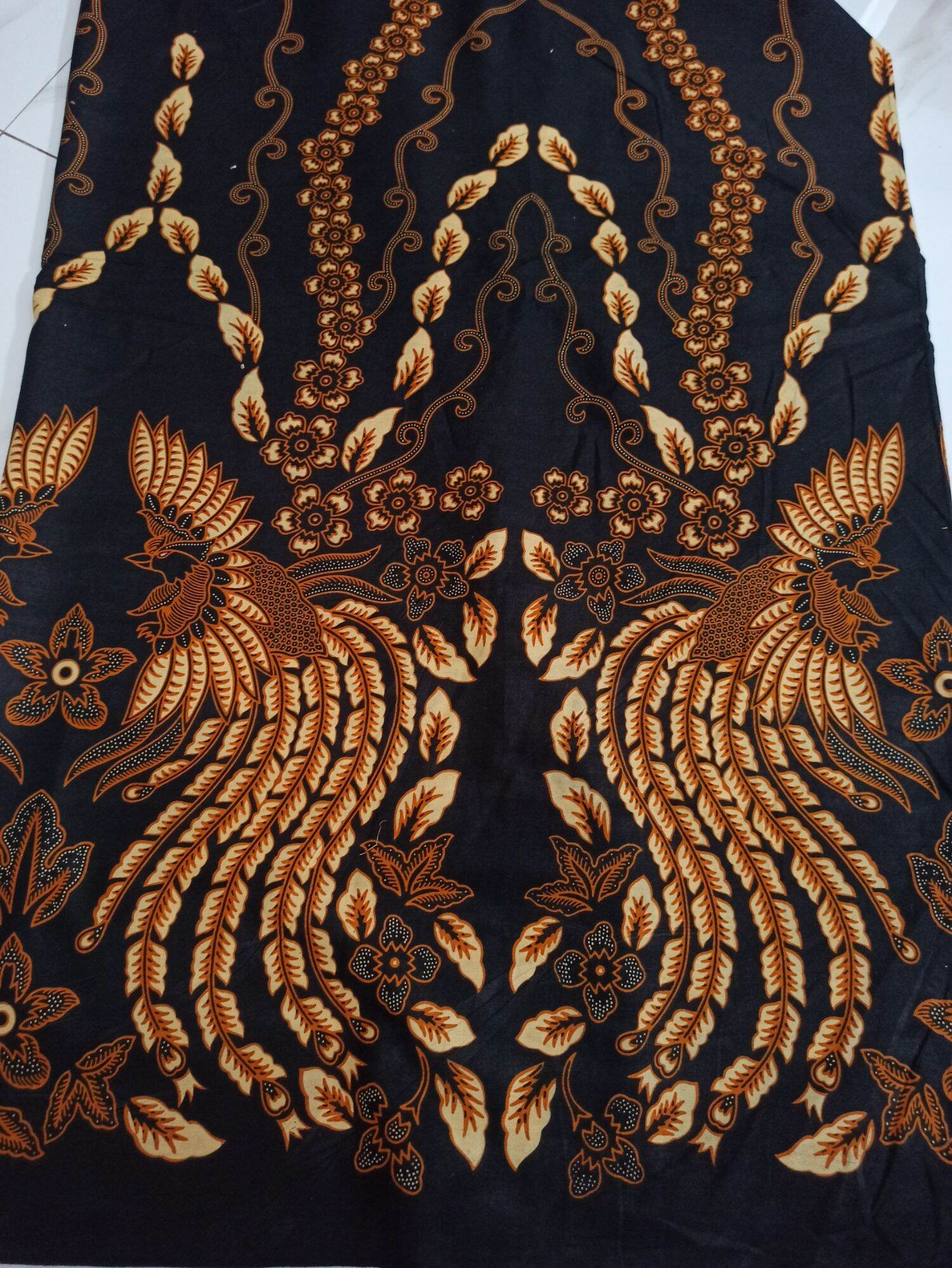 HT Kain Batik Printing Motif Burung Cendrawasih Kembar Bahan Pola Batik