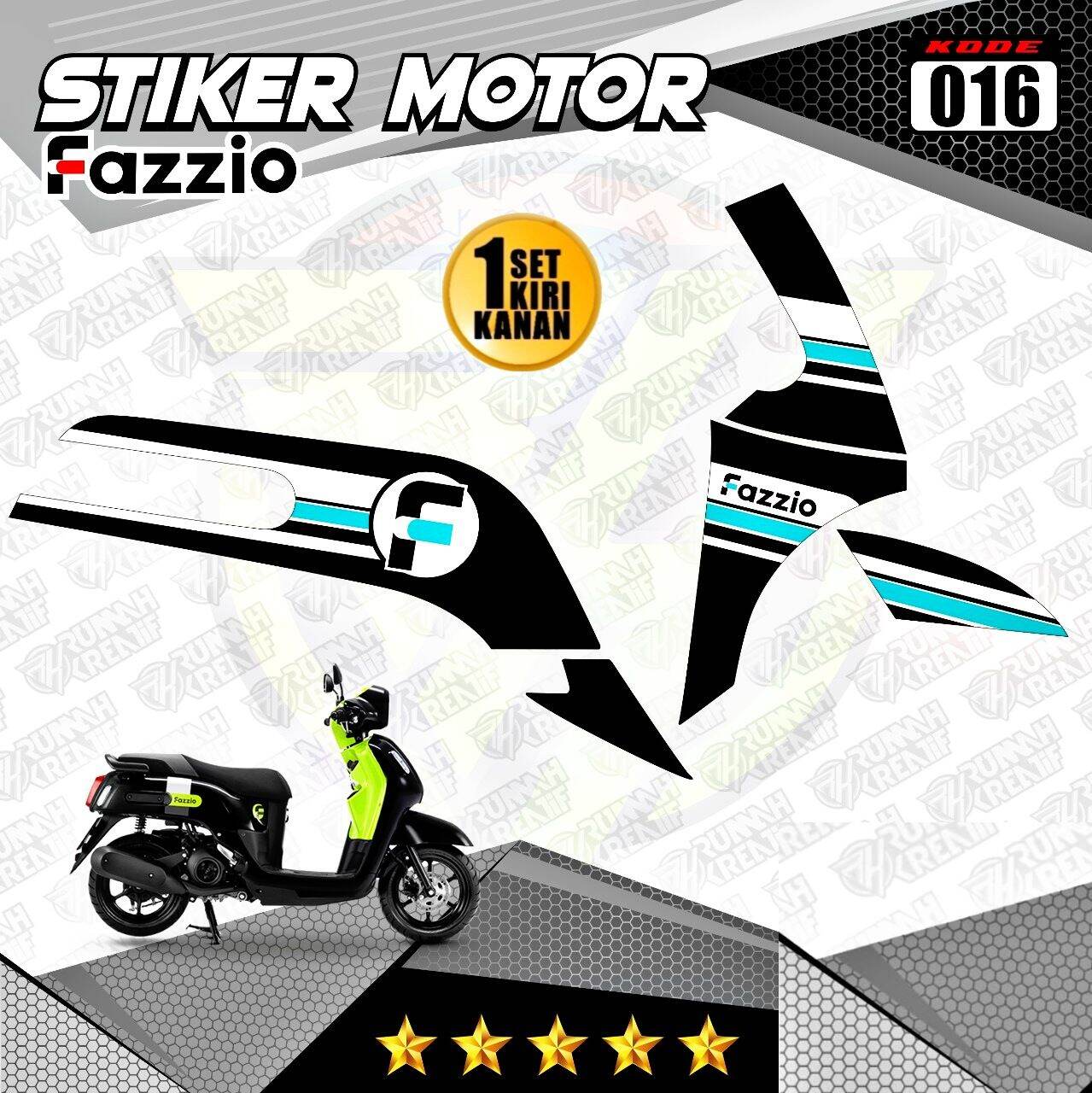 Sticker Striping Variasi Yamaha Fazio Yamaha Fazio Hybrid