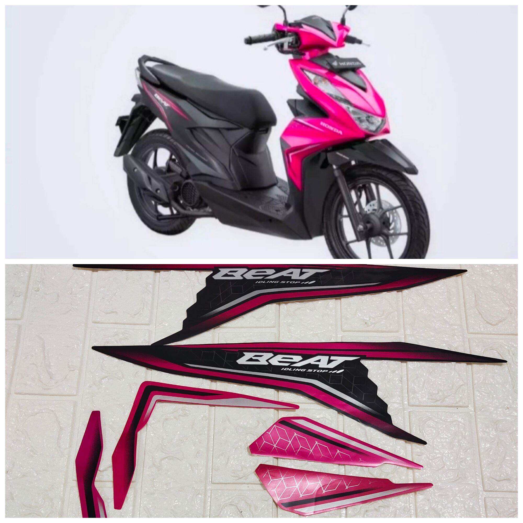 Stiker Lis Motor Honda Beat Cbs Iss Lis Merah Lazada Indonesia