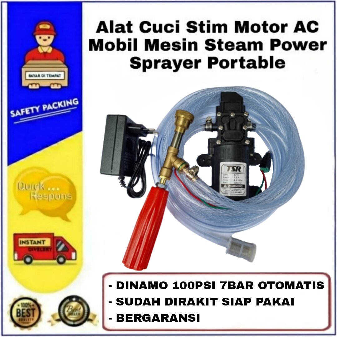 Alat Cuci Motor Mesin Stim Steam Psi Jet Cleaner Pompa Dc Volt