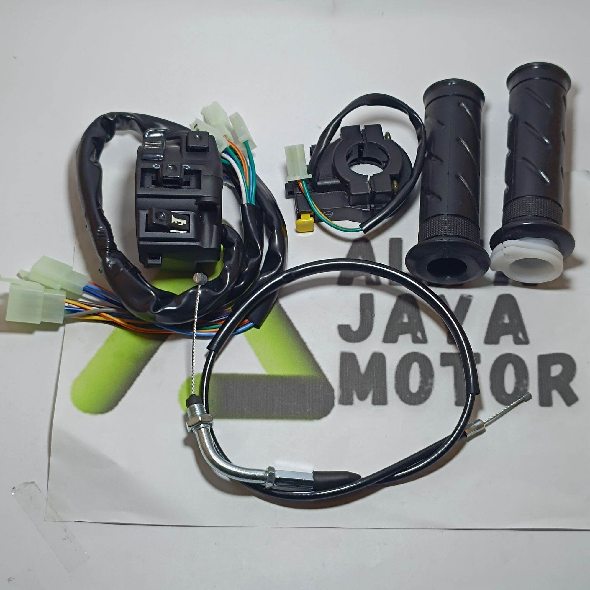 Paket Saklar Kabel Gas Kev 1 Set Handgrip Hand Fat Supra X Supra Fit