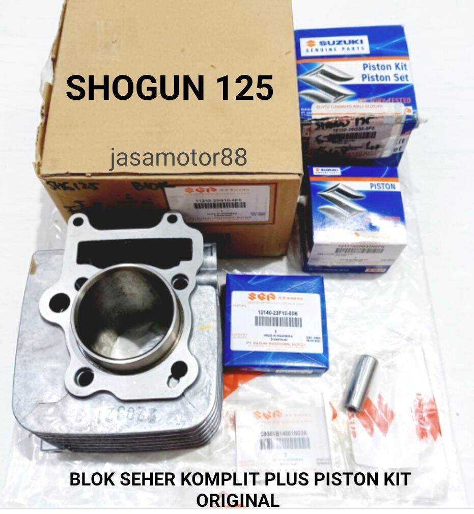 BLOK SEHER KOMPLIT ASSY PLUS PISTON KIT SHOGUN 125 ORIGINAL Lazada