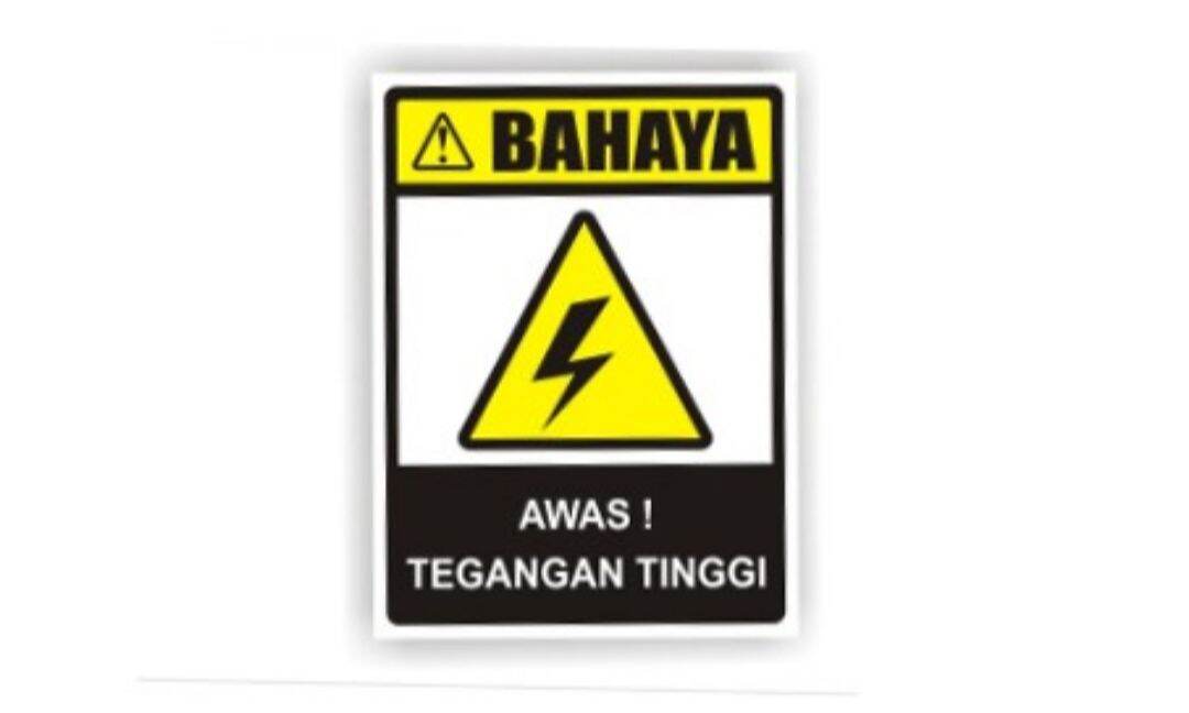 STIKER Sign X BAHAYA AWAS TEGANGAN TINGGI Proyek RAMBU K SAFETY PROMO Lazada Indonesia