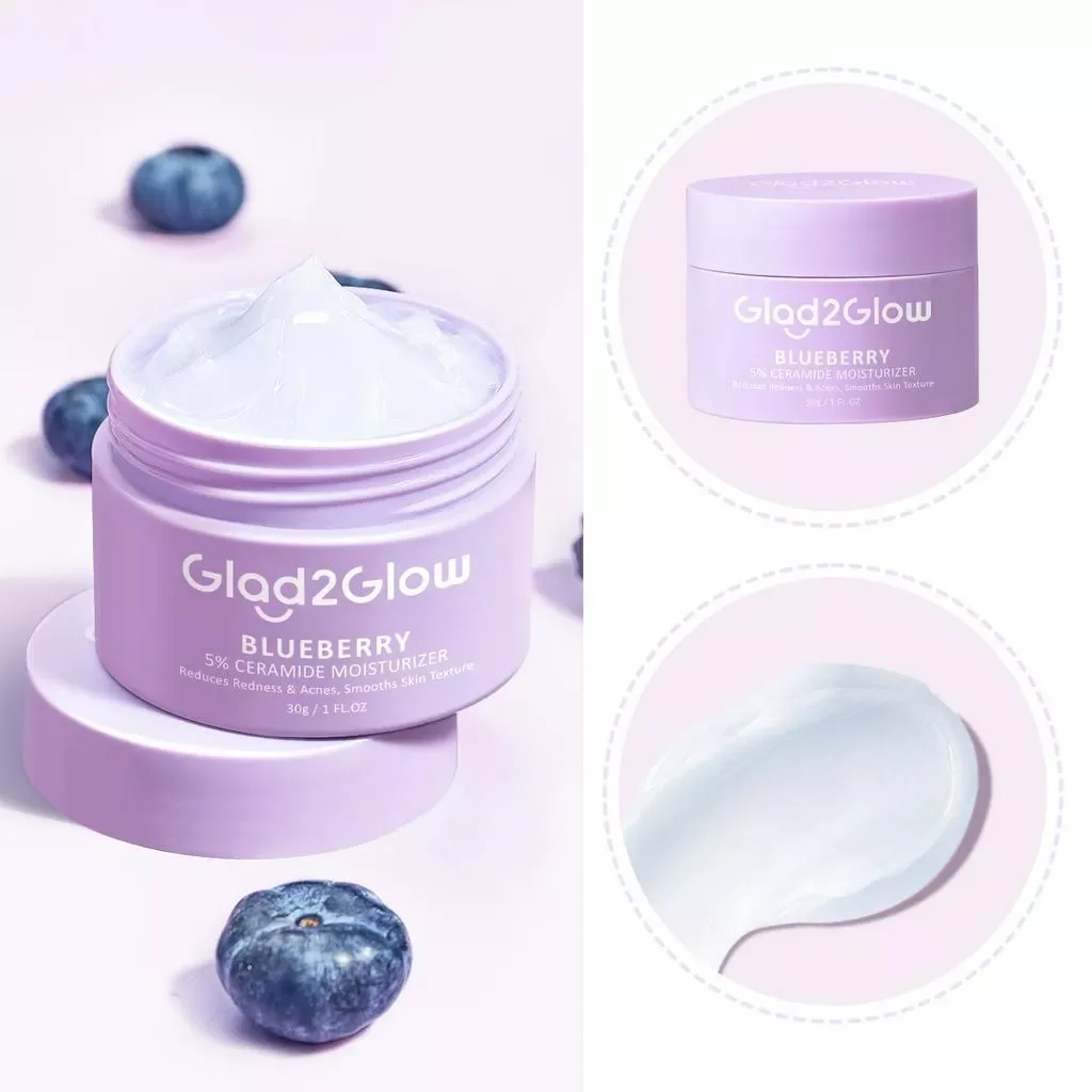 Glad Glow Moisturizer Blueberry Ceramide Barrier Repair Moisturizer