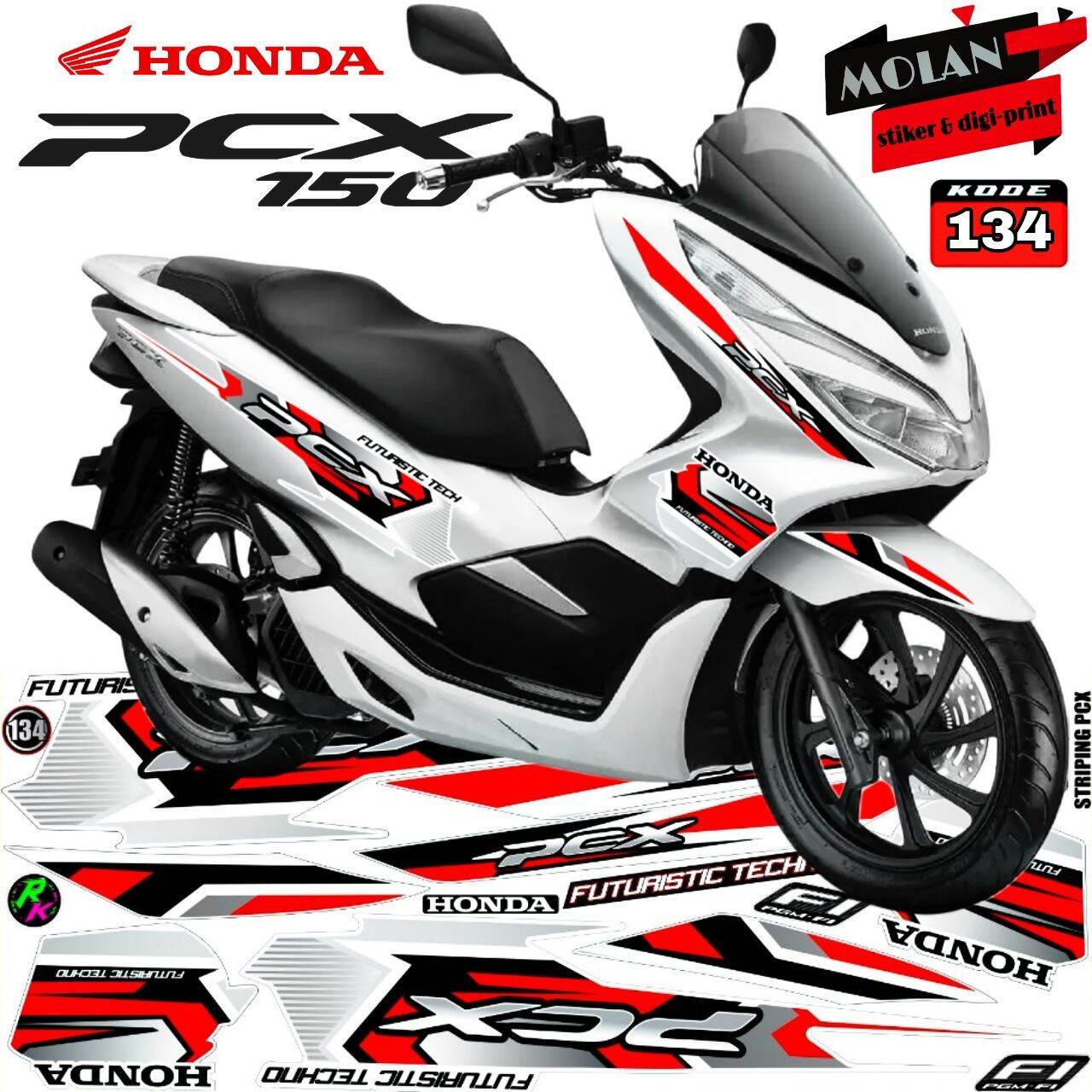 Decal Sticker Striping Variasi Honda Pcx Pcx Abs Pcx