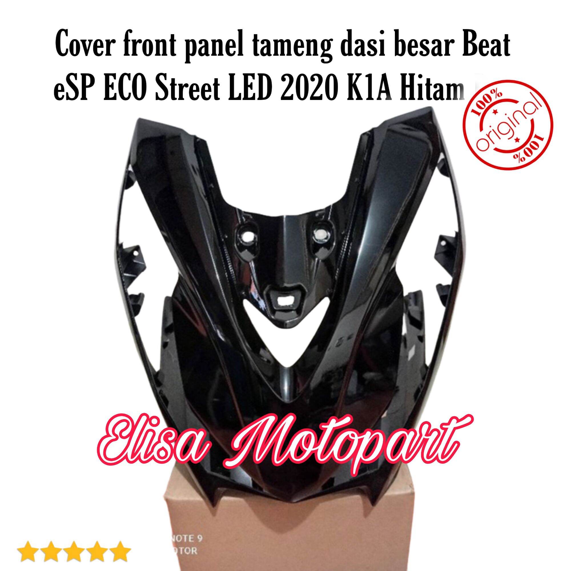 Cover Front Tameng Dasi Depan Beat LED New Deluxe 2020 2021 K1A Hitam