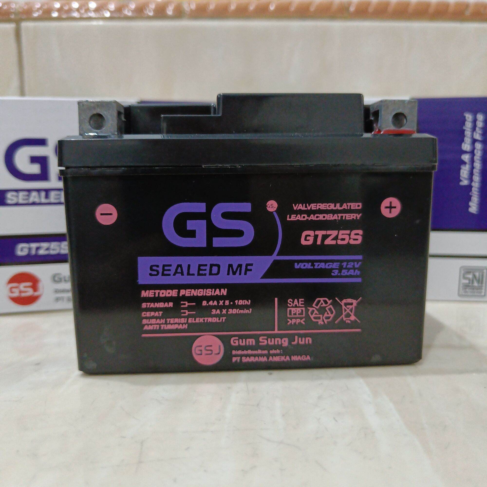 Aki Baterai Gs Gtz S Mf V Ah Lazada Indonesia