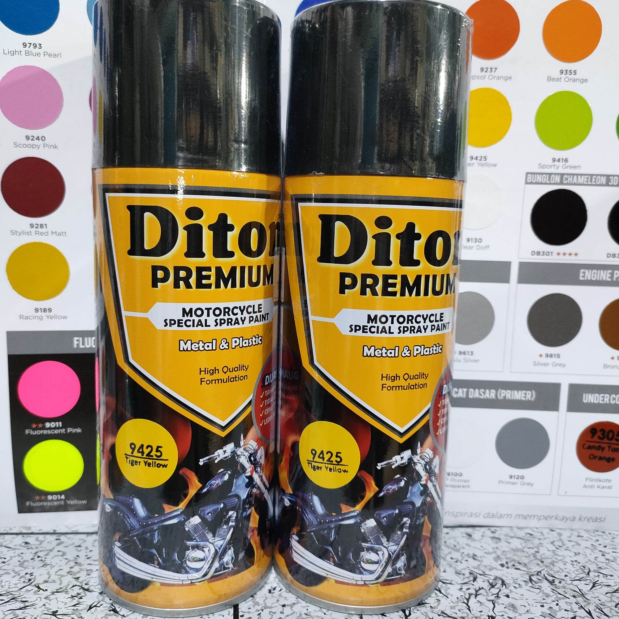 Pilok Cat Diton Premium Tiger Yellow Kuning 9425 400cc Pilox Cat