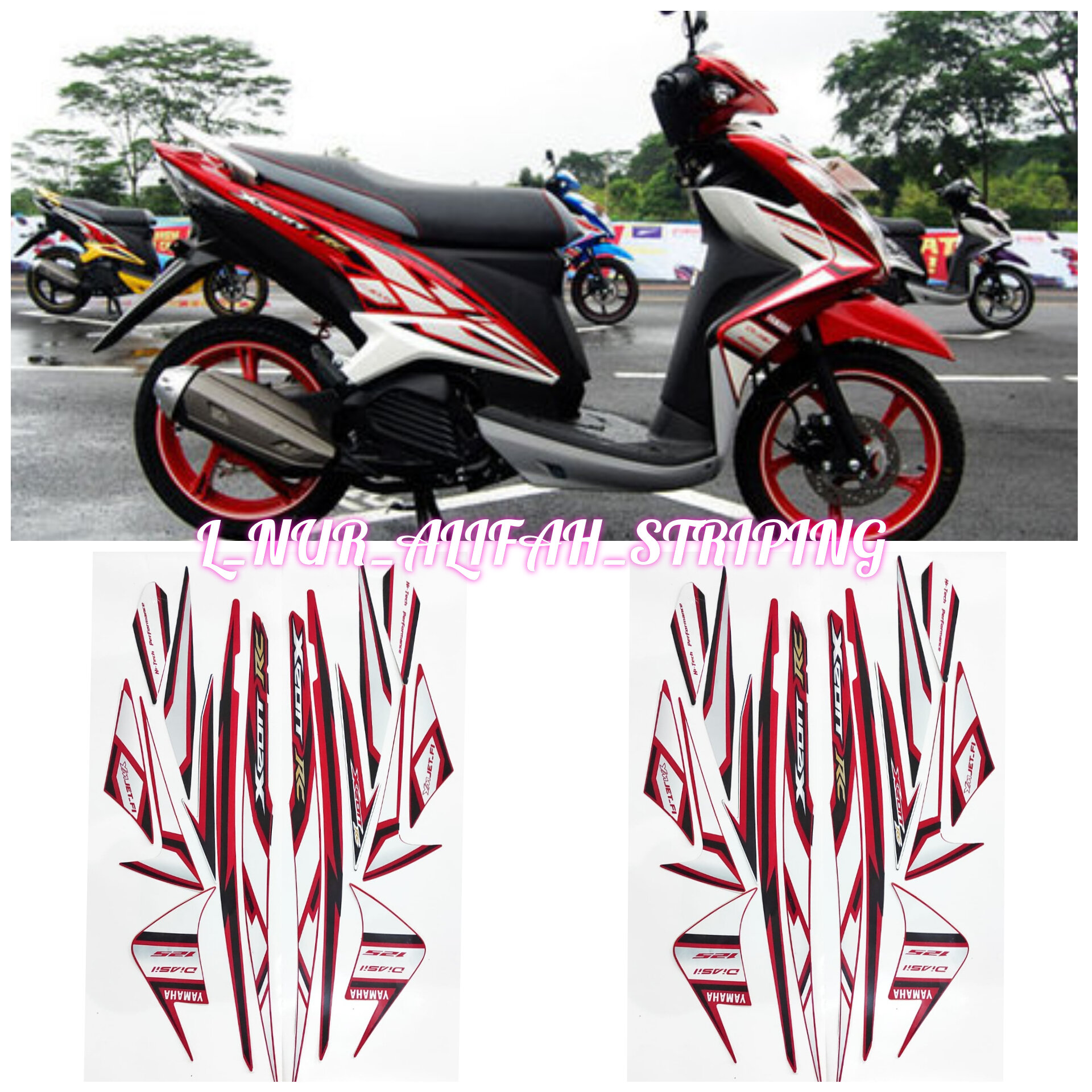 Stiker Striping Lis Les Polet Body Motor Yamaha Xeon Rc Warna