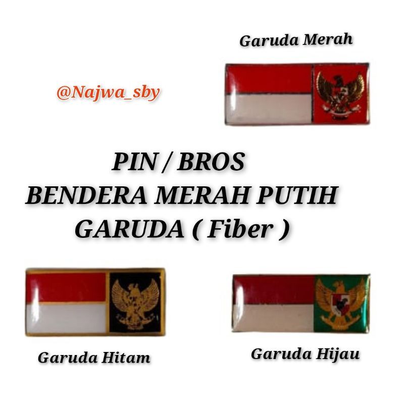 PIN BROS BENDERA MERAH PUTIH GARUDA Fiber Lazada Indonesia