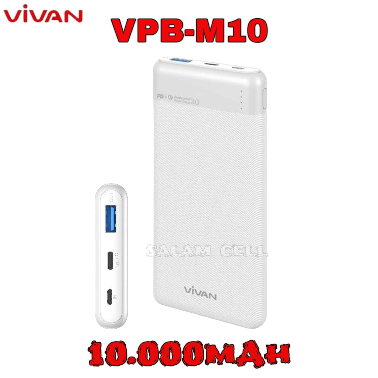 Powerbank Vivan Vpb E Mah Fast Charger Kabel Lightning Type C