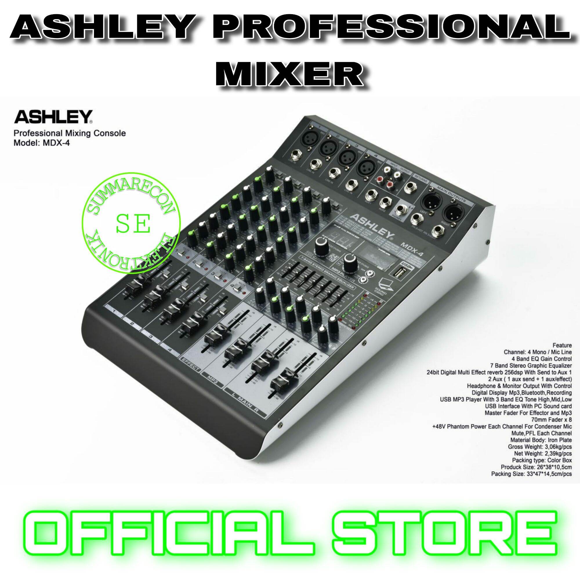 Mixer Audio Channel Original Ashley Mdx Usb Bluetooth Recording