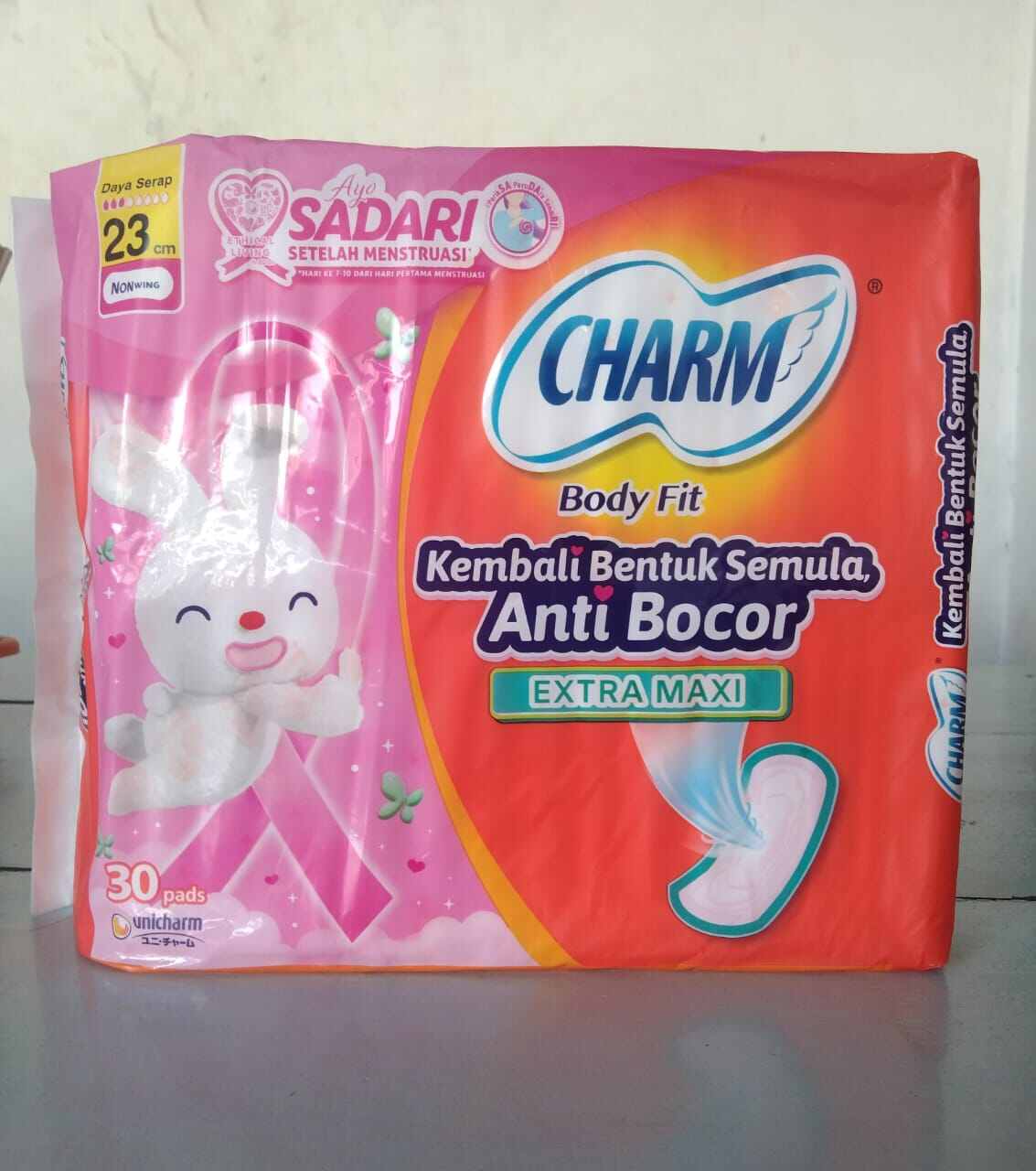 Charm Pembalut Body Fit Extra Maxi Non Wing Isi 30 Pads Lazada Indonesia