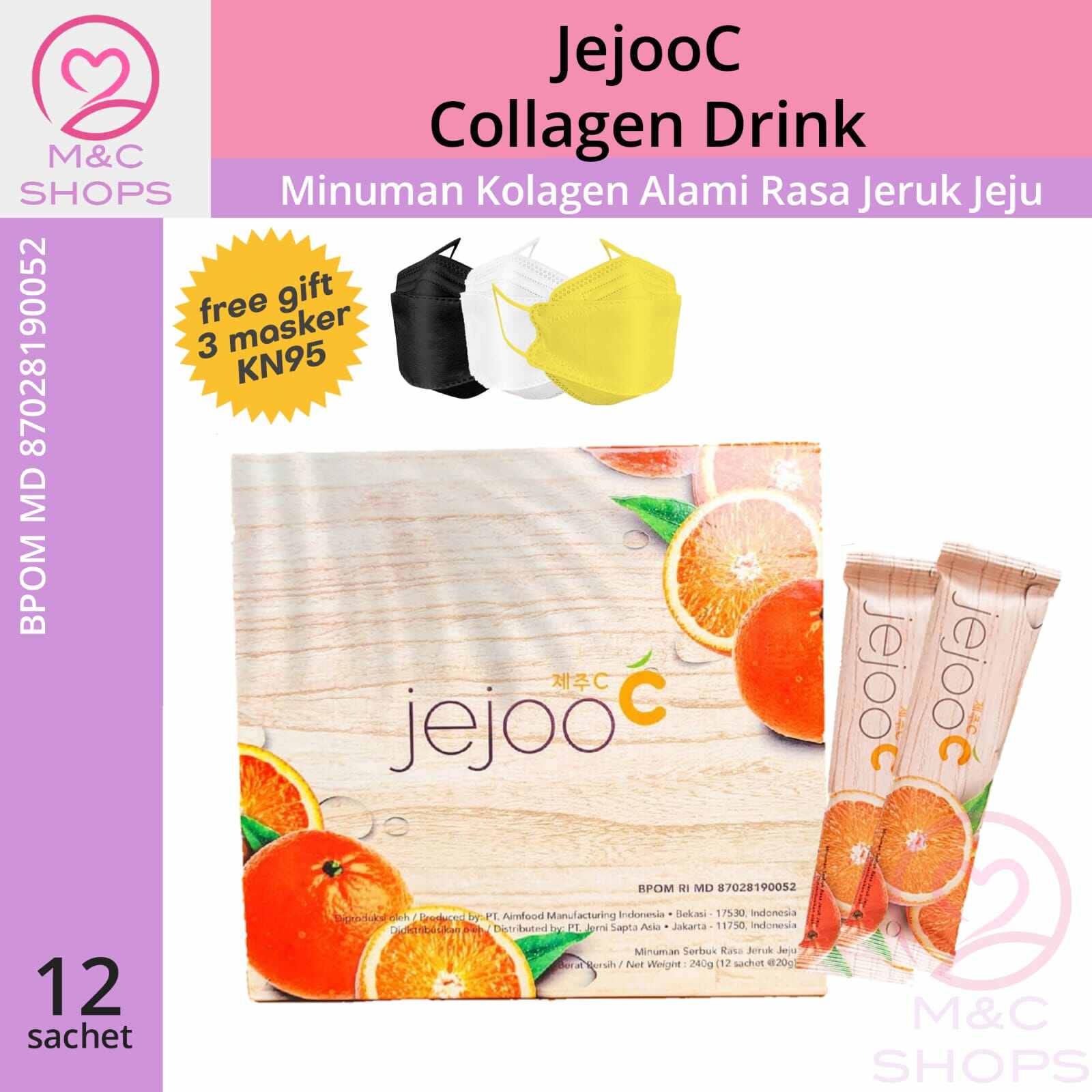 JejooC Collagen Drink Minuman Kolagen Alami Korea Minuman Kolagen