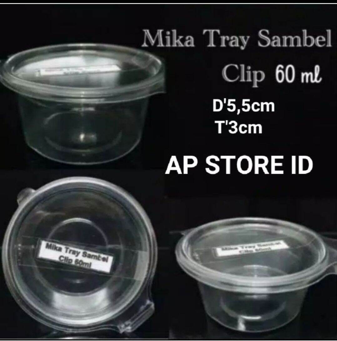 Isi Pcs Mika Tray Sambal Ml Saos Klip Cup Sambal Lazada Indonesia