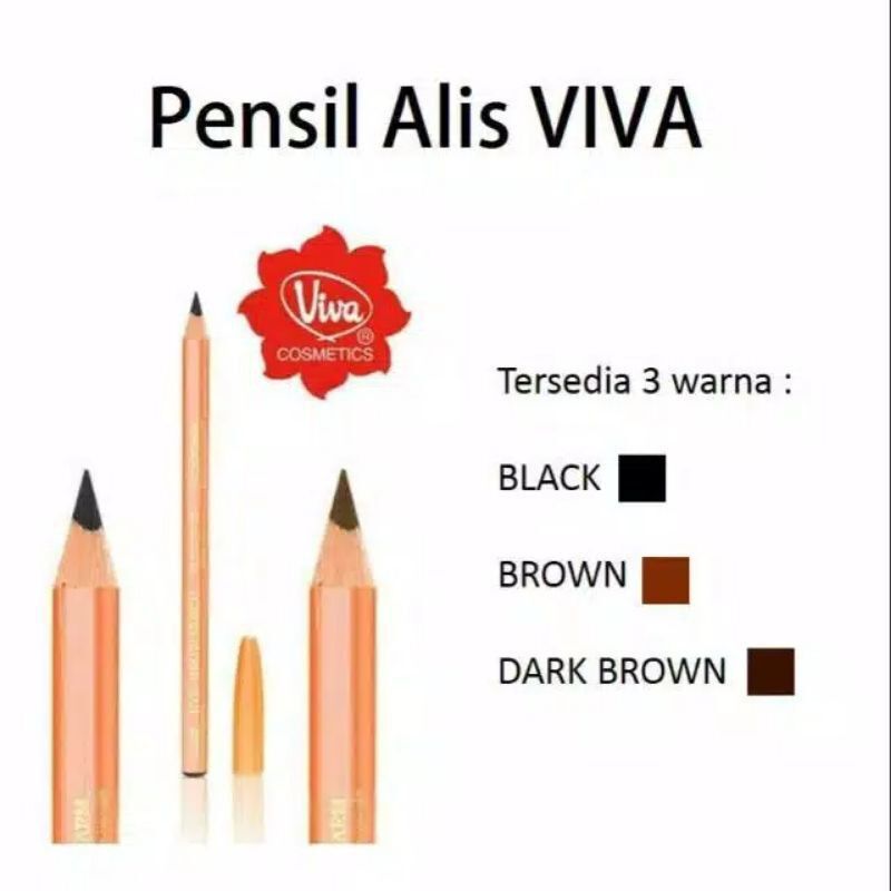 Viva Original PENSIL ALIS DARK BROWN HITAM Lazada Indonesia