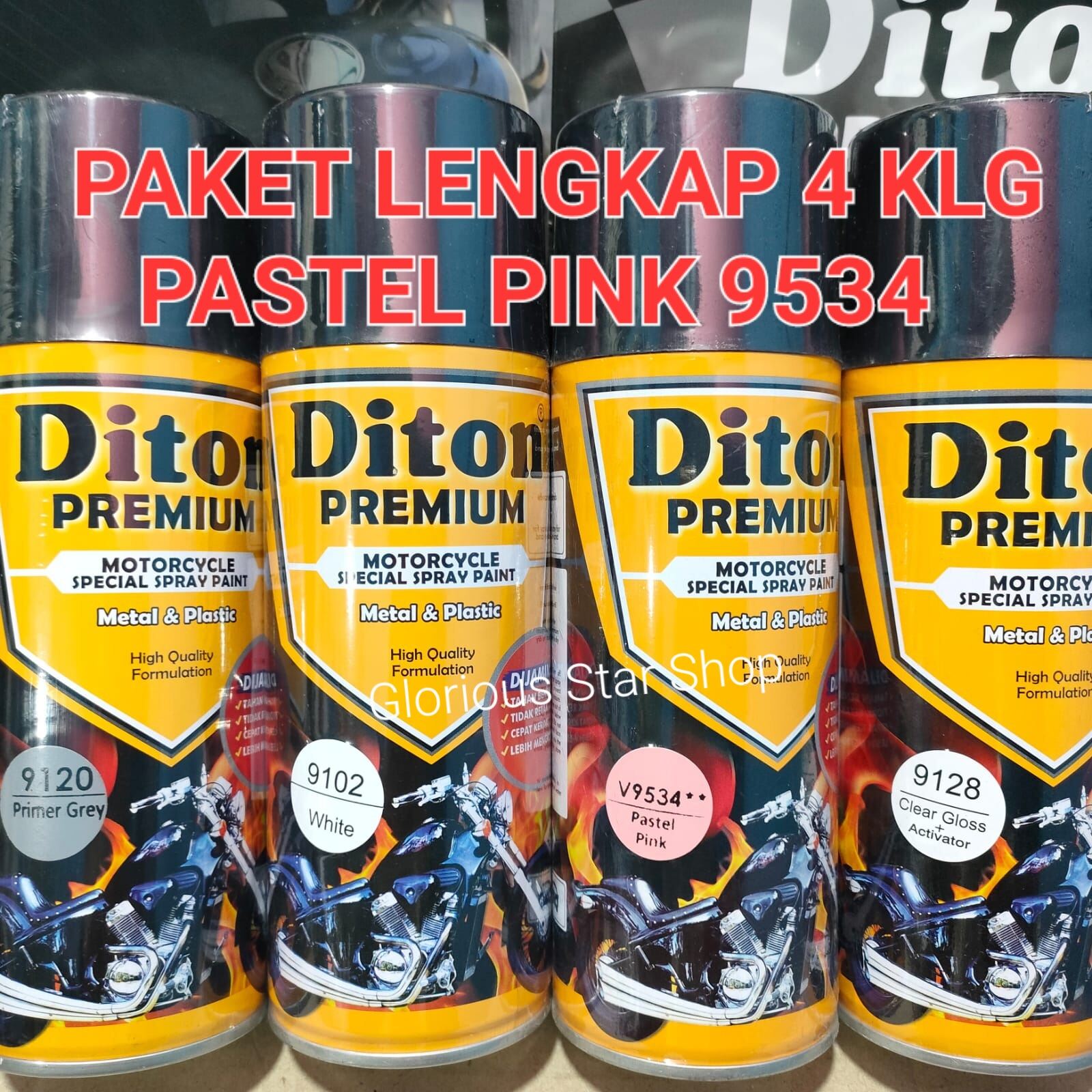 Pilok Cat Diton Premium Pastel Pink 9534 9120 White 9102 Clear 9128