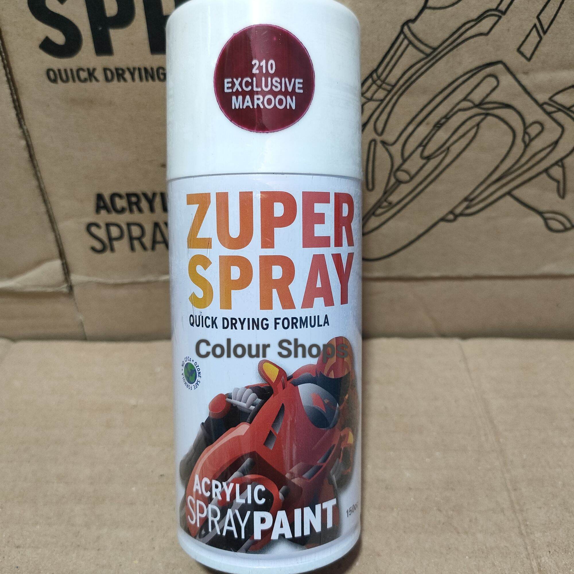 Zuper Pilox Pilok Cat Semprot Warna Exclusive Maron Merah Hati Gelap