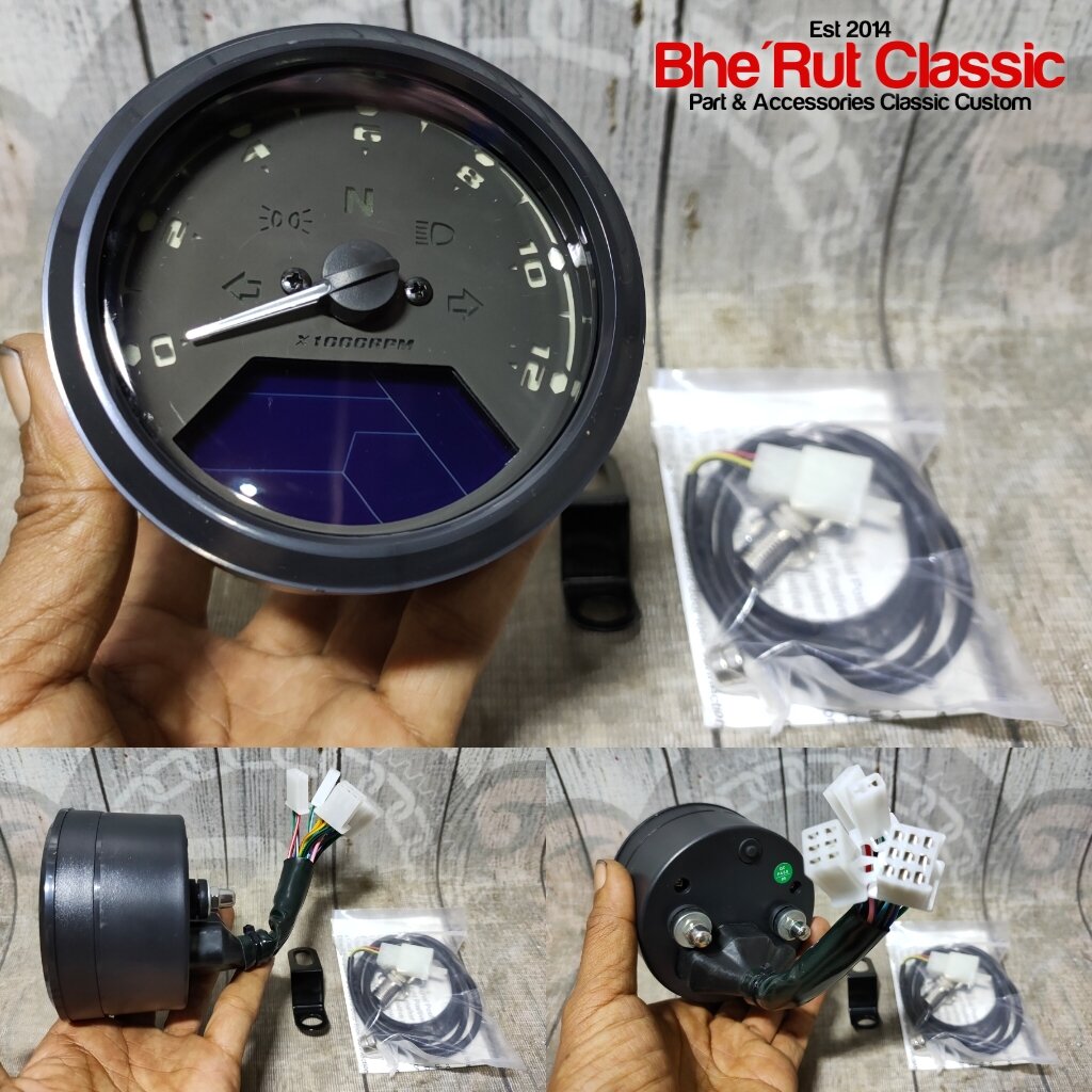 Spido Spidometer Speedometer Digital Bulat Babon Lazada Indonesia