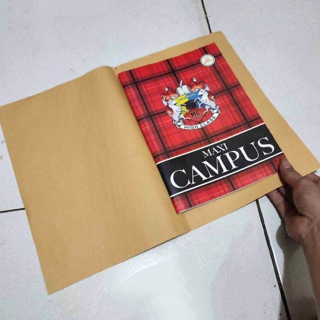 1 Pak Sampul Buku Tulis SIDU CAMPUS Coklat TEBAL Isi 20 Lembar