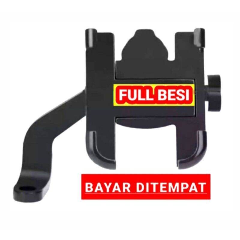 Holder Hp Motor Full Besi Keseluruhan Besi Holder Hp Motor Spion Holder