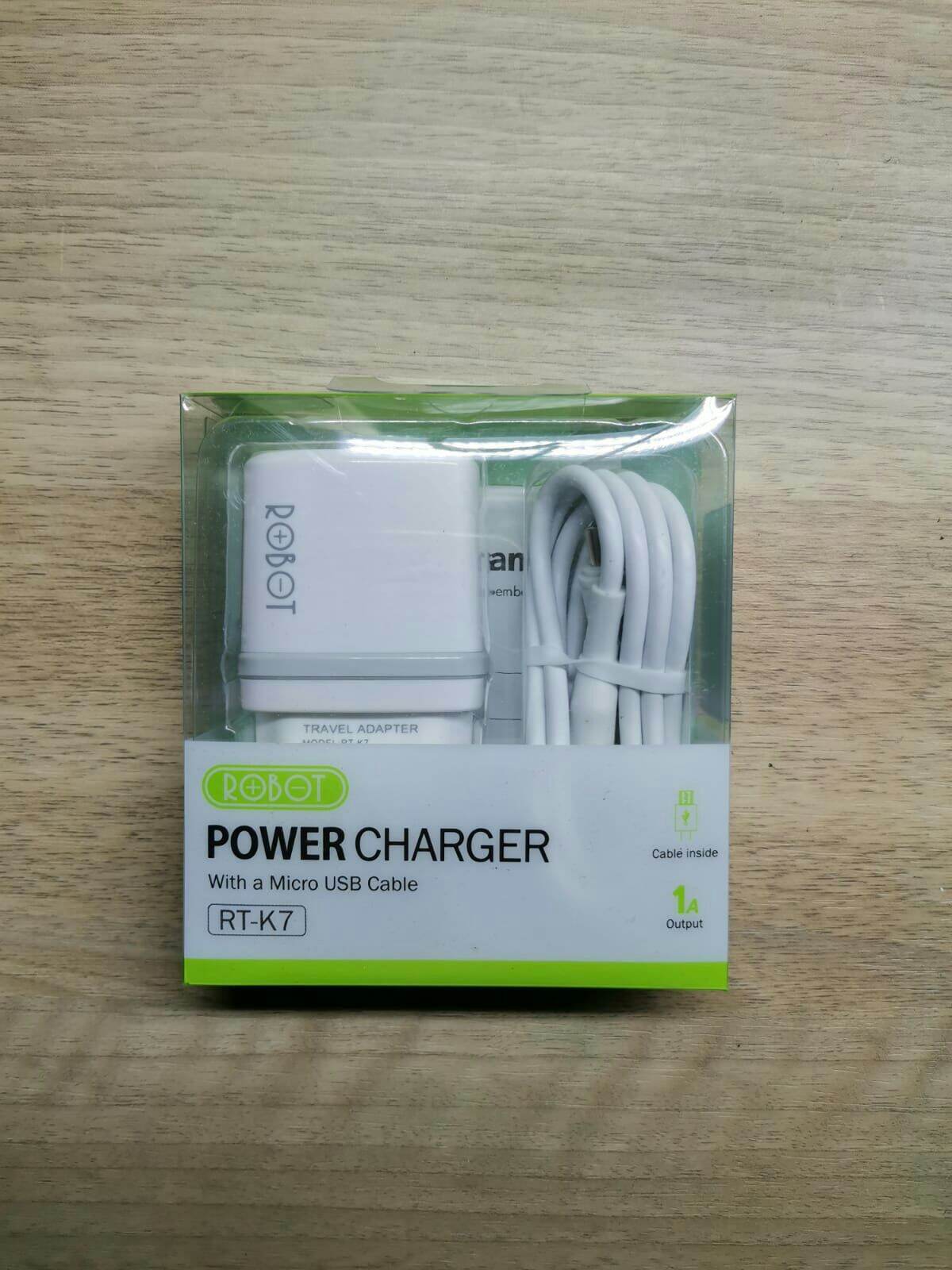 Charger Robot RT K7 Quick Charger Output 5V 1A Fireproof Charger Kabel