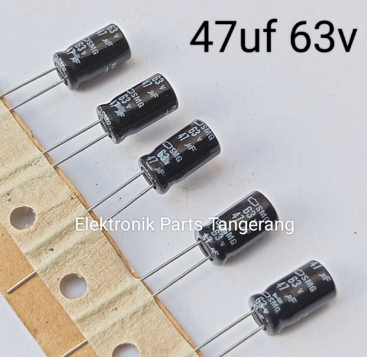 10 Buah KAPASITOR ELCO 47UF 63V CAPACITOR ELCO 47UF 63V KAPASITOR