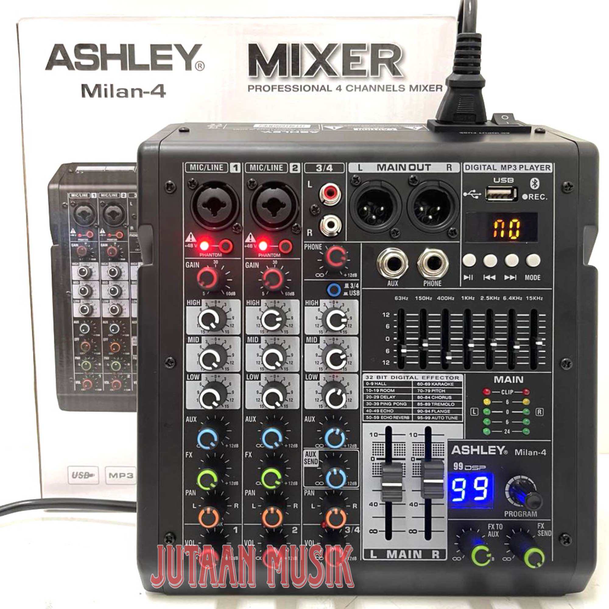 Mixer Audio 4 Channel Ashley Milan 4 Original Mixer Ashley Milan4