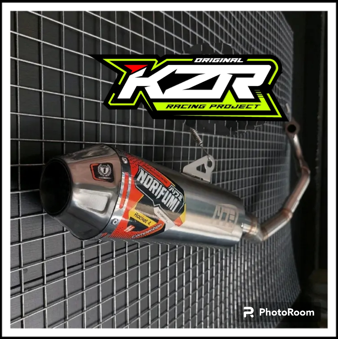 Promo Knalpot Norifumi Rocket 4 Fullsystem Pemasangan PNP Untuk KLX D