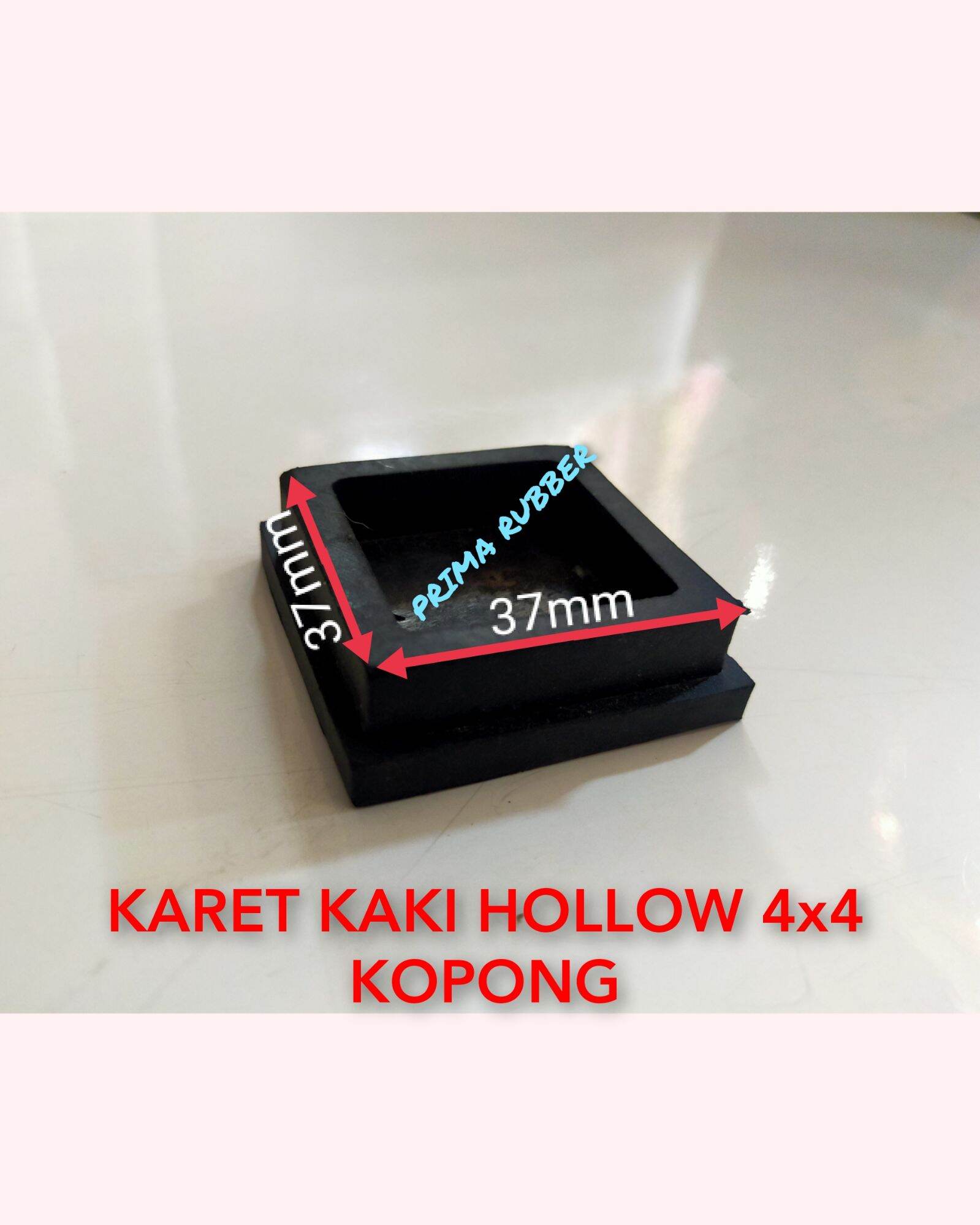 10pcs KARET KAKI HOLLOW 4x4 KOPONG KARET KAKI MEJA RAK KURSI BESI