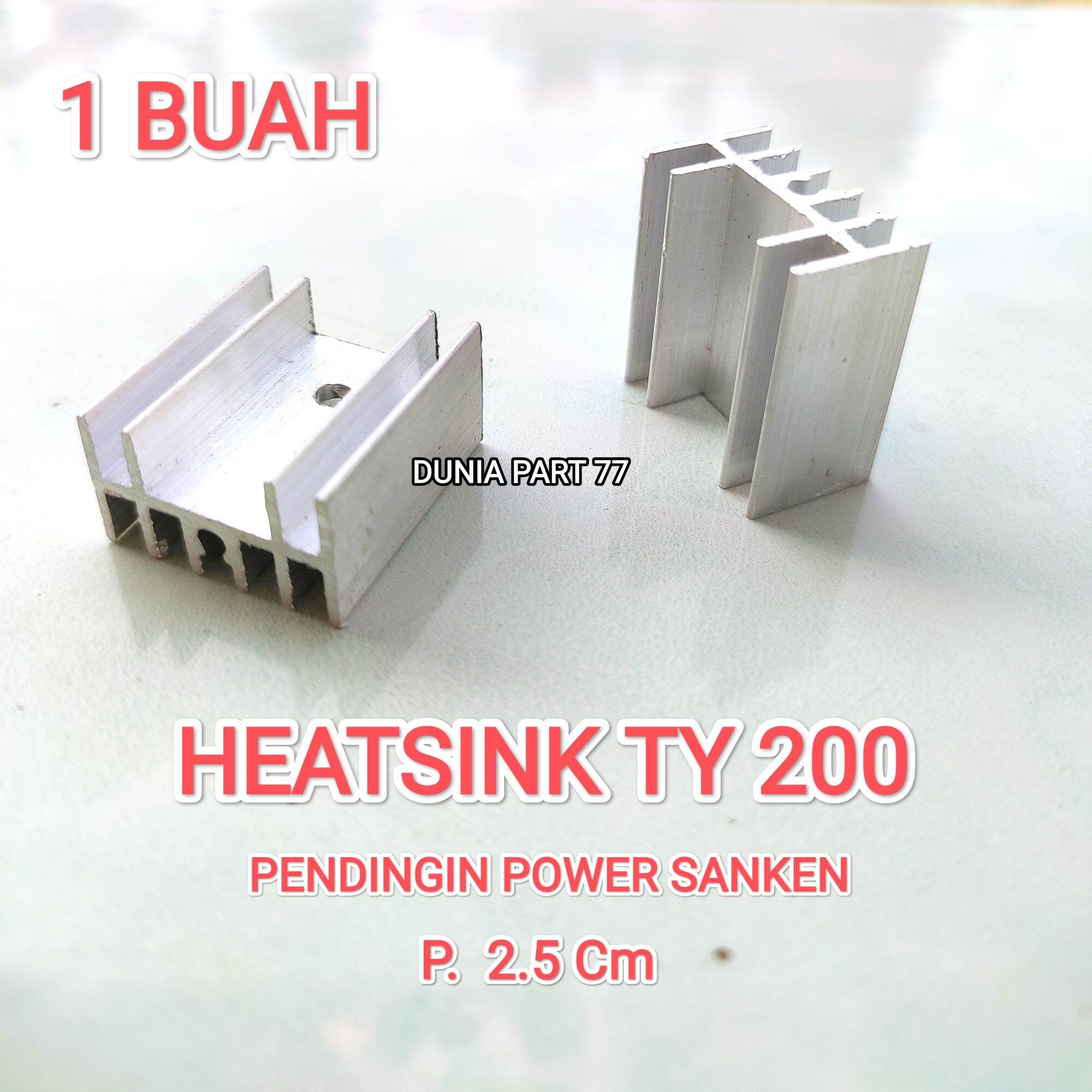 PENDINGIN POWER SANKEN P 2 5 Cm Type TY 200 HEATSINK ALUMINIUM SANKEN 2