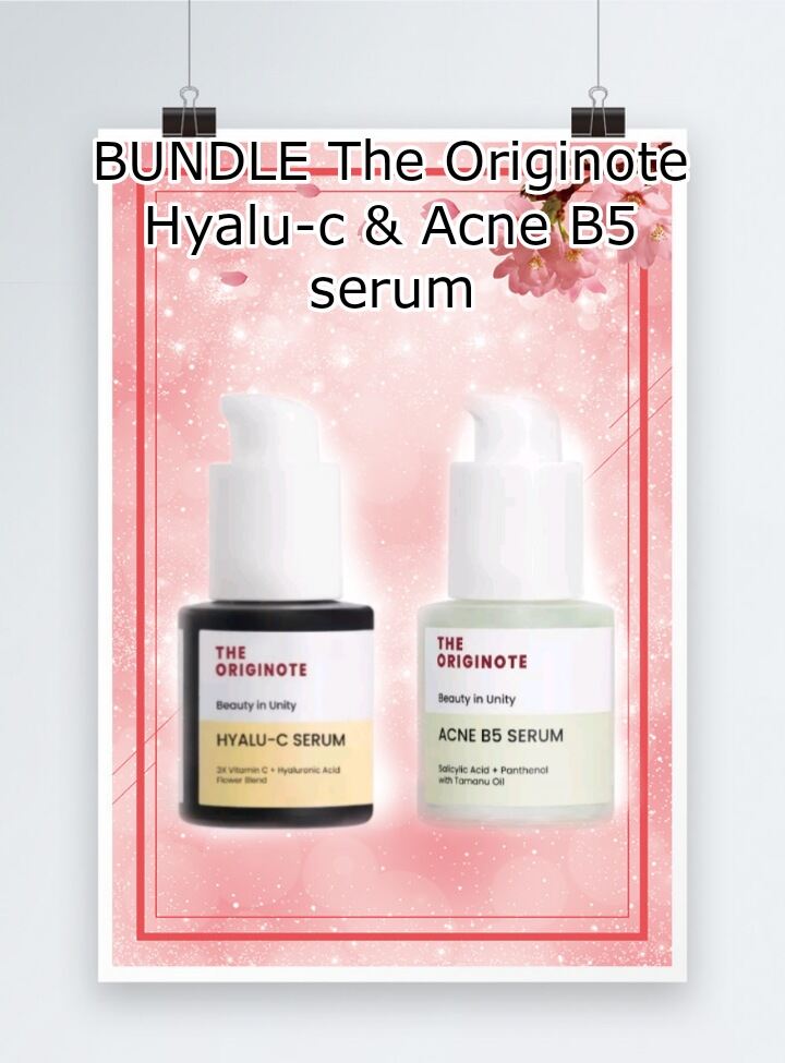 BUNDLE THE Originote ACNE B5 HYALU C Serum Kemasan Baru Lazada