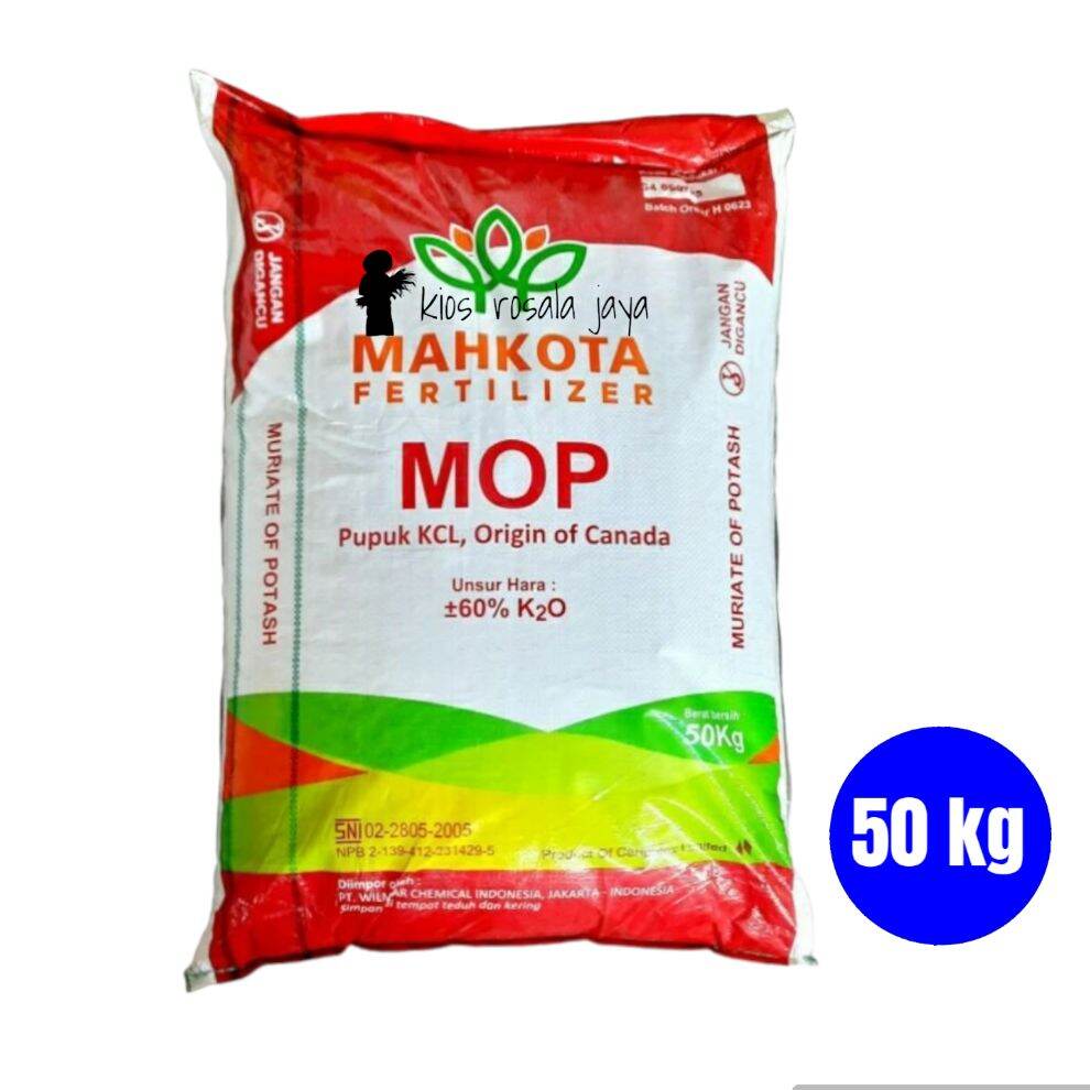 Pupuk KCL MOP Mahkota 50 Kg ORI Kanada Kemasan Pabrik Lazada Indonesia